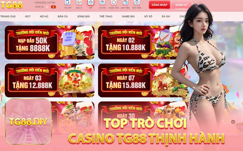 Top Trò Chơi Casino TG88 Thịnh Hành